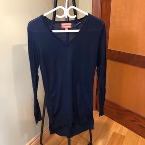 Merino wool navy blue tunic